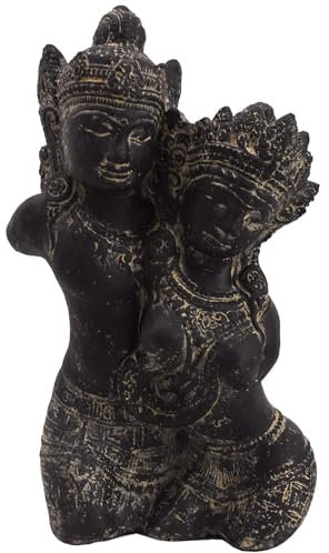 Teako Design Steinskulptur Torso Appalli Rama und Sita, Spirituelle Gartenattraktion, Frostbeständige Gartendeko, Wetterfeste Gartenskulptur, Mystische Figuren