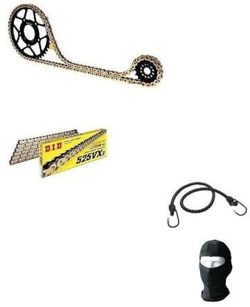 Compatible con BMW F750GS F850GS 2022 Kit DE TRANSMISIÓN DE Cadena PIÑÓN para Moto Did 525VXR Oro LUN 122 ESLABONES, Corona DE Acero P525-Z44, PIÑÓN ESPECÍFICO P525-Z17