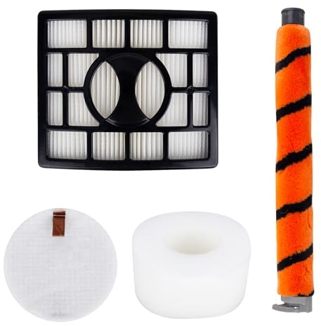 XTDMJ Main Roller Brush Replacement Parts for Shark NV800/NV680/NV801, Filter Replacement Kit with Main Roller Brush Replacement Parts & 1 HEPA filter, 1 Set Foam Filter