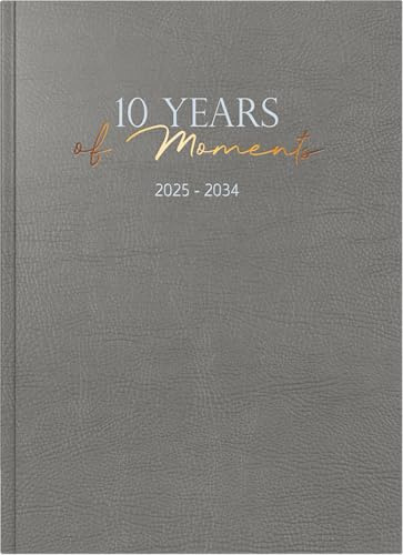 rido/idé 10-Jahres-Kalender Premium 2025-2034 „10 Years of Moments“ | A4, Kunstleder
