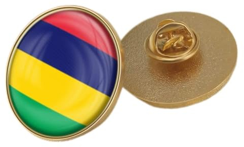 Modische Broschen Und Anstecknadeln Mit Mauritius Flagge, Kristall Emaille, Für Damen Und Herren, Charme, Ethnischer Geometrischer Schmuck, Hip Hop Anstecknadel, Neuheit, Patriotische Knöpfe