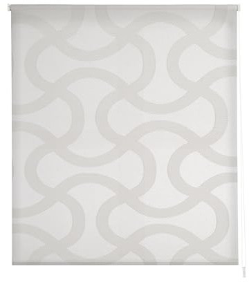 Estoralis | Bronn | Estor Enrollable Diseño Moderno | Visillo Translúcido | Blanco | 120 x 255 cm (Ancho/Alto) Tamaño Tela 117 x 250 cm | Estores para Ventanas y Puertas