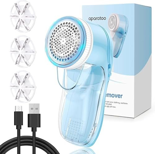 Levapelucchi, Levapelucchi Ricaricabile Tramite USB, Levapelucchi Elettrico con 2 Lame Sostituibili, Levapelucchi Portatile per Tessuti, Levapelucchi per Maglioni, Tessuti, Lana, Tappeti