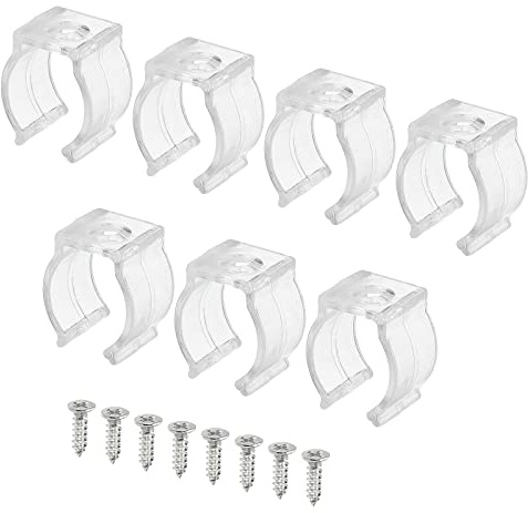 Rohrschellen, sourcing map T5 U-Clips Halter Halterung Leuchtstoffröhre Leuchte Kunststoffrohrschellen mit Schrauben for LED-Glühbirnen Deckenlampe, 10 Stück