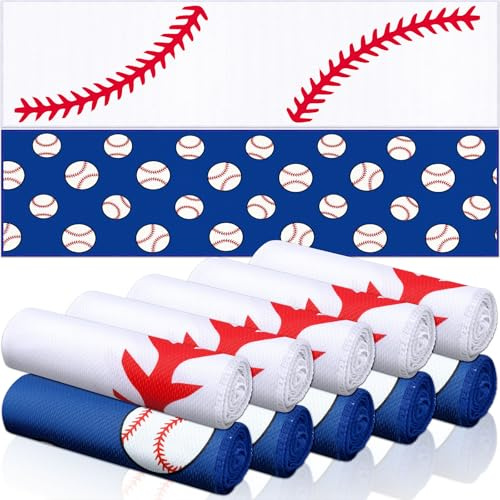 FuWeave 12 Pack Baseball Cooling Towels for Sports Teams Gifts 40 x 12 in Sport Cooling Towels Bulk Microfiber Ice Rags for Softball Soccer Baseball Party Favors, Swag Bags & Outdoor Workouts