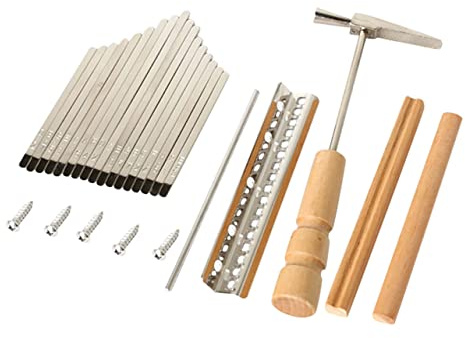 Abaodam Selbstgemacht Kalimba Zubehörset 17 Tasten Daumenklavier Ersatzteile und Metall mit Einfachem Einbau und Verschleißfestigkeit als Geschenk für Kinder