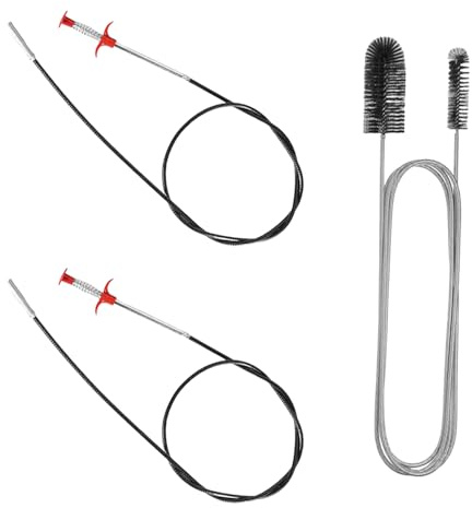 Sctmda Furet Deboucheur Canalisation 3 Pièces Pince à Griffes Flexible Nettoyage Canalisation Pince Telescopique Flexible Goupillon Evier Long Flexible Brosse Nettoyage pour Cuisine Salle de Bain