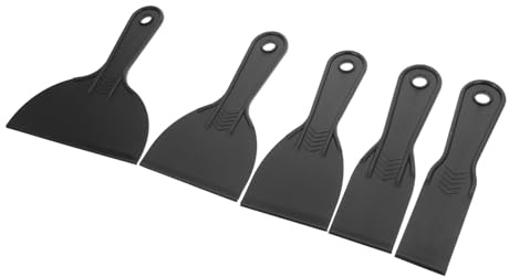 HOLIDYOYO 5 pezzi Raschietti per Vernice Parati Spatola Ergonomica Multifunzione per Intonaco Stucco e Ritocchi Muro Strumenti Sicuri e Resistenti per Riparazioni Domestiche