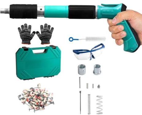 Cloueurs électriques – Outil de clouage à professionnel, ensemble de fixation multi-surfaces | Agrafeuse cloueuse à béton avec clous | Kit de clouage de menuiserie haute Performance pour la con