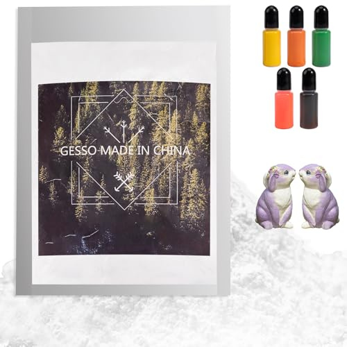 JelyArt Set di 2 stampi in silicone per colata e colata in ceramica, colore bianco, 500 g, regalo di Pasqua per bambini, per il fai da te di Pasqua (coniglietto pasquale)
