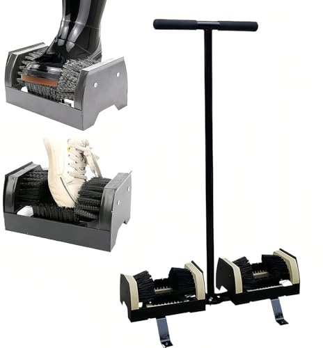 LSHFYV Brosse grattoir à Chaussures, grattoir à Bottes Robuste avec Poils durs pour éliminer la Boue aux entrées des fermes et des Jardins