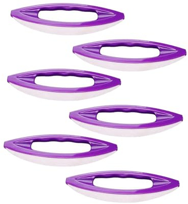 MALUGOGO Lot de 6 polissoirs à ongles en peau de mouton violet pour manucure et pédicure