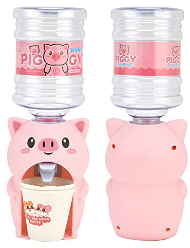 Generic Mini Dispensador de Agua, Juguete de Cocina de Dibujos Animados de Simulación, Plástico Seguro y Respetuoso con el Medio Ambiente, Material de Calidad Alimentaria p (Cerdo Rosa)