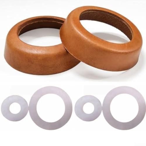 Lederhülsen-Dichtungsset für Typ 75 für Griffpumpenkolben mit Kragen und O-Ringen, geeignet für Garten- und Outdoor-Pumpen (2 Sets)