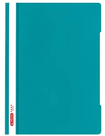 Herlitz 50016204 snabbhäftad kvalitet med transparent framlock, A4, PP, 10 st. karibisk turkos