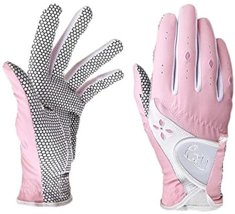 PGM Damen Golfhandschuh ein Paar, verbessertes Griffsystem, kühl und bequem (Rosa, 21.XL)