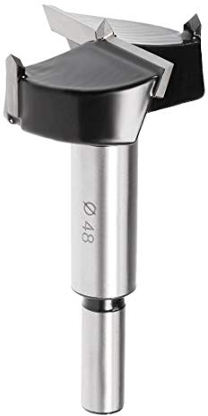 sourcing map Mèche Forstner Bois Pour Défonceuse Forets 48mm Tungstène Carbure Bois Ouvre-tarière Travail Bois Charnière Trou Forage Alésage Mèche Coupeur Noir Argenté