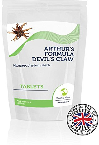 Devil's Claw Arthurs Formula Herb Harpagophytum 225mg 60 Tablets - Choose Your Packet Size - LetterBox Friendly UK Fast Delivery - Cats-Claw Herb Bark