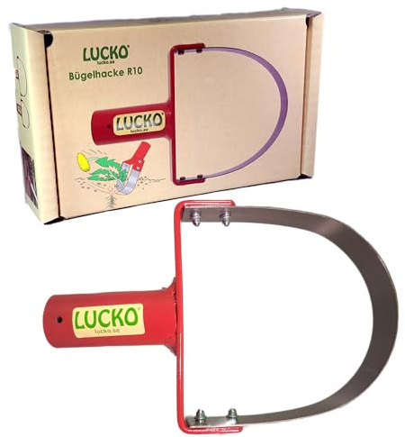 LUCKO Bügelhacke R10 Gartengeräte Unkraut Entferner Gerät Garten Gadgets Hacke Gartenzubehör Gartenhacke Gartenkralle Unkrautstecher für langem Stiel