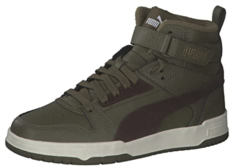 PUMA Unisex Kinder Rbd Game WTR Jr Sneaker, Deep Olive Dark Chocolate Puma Team Gold, 39 EU