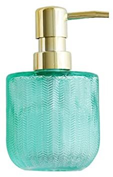 moisture Seifenspender-Set aus Glas, Seifenlotion, Flasche, nachfüllbar, für die Küche, Flüssigseifenspender, Push-Pump-Dosierflasche, 13/9,3/266 ml Heimseifenspender (Farbe: A)