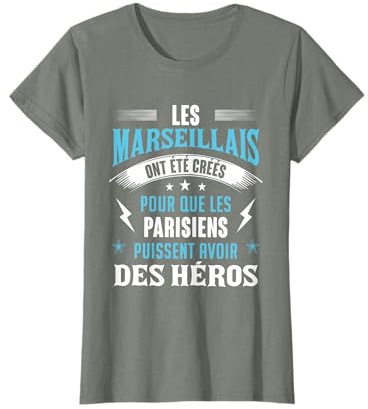 Idée Cadeau Pour Fan de Marseille Homme Marseillais Humour T-Shirt