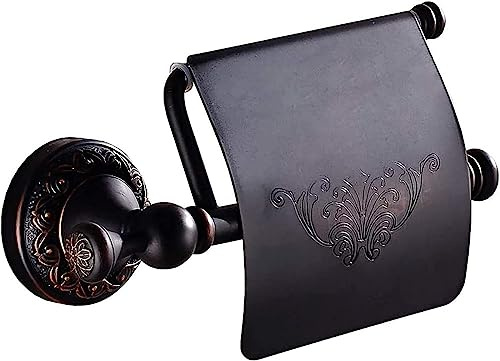 Rustic Charm Meets Functionality Antique Horn Straight Hook Toilet Paper Holder with Wall Mount Brushed Bronze Finish for Bathroom and Clothing (Dark Antique)