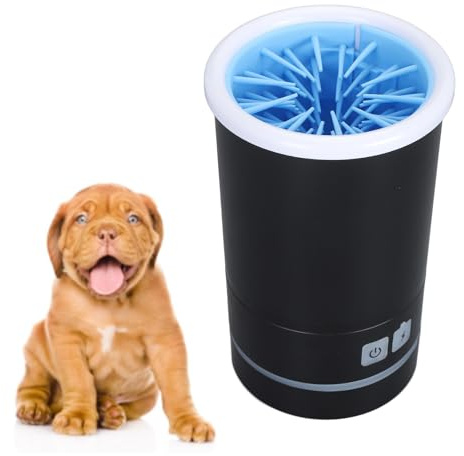 HEEPDD Hundepfotenreiniger, Automatischer Fußreiniger, USB Ladefunktion mit Sanften Silikonbürsten, Für Katzen und Hunde Aller Größen, Haustierpflege
