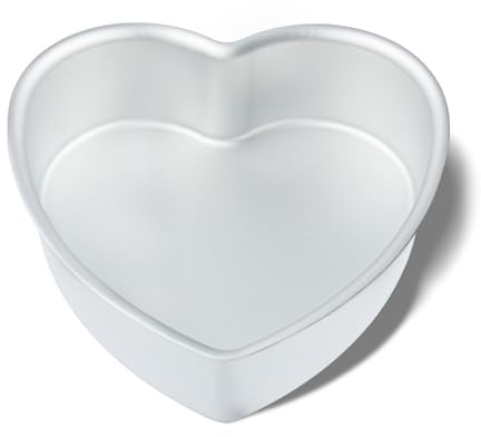kefyixc 10 Inch Heart Shaped Cake Pan,Deep 3 Inch, Aluminum Heart Cake Tin, Heat-Resistant Baking Cake Pan for Wedding, Party, Family Occasions, Chocolate, Bread. (10 × 3 Inch)