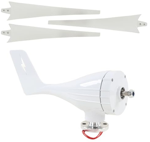 Turbina Aerogeneradora de 600W, 3 Aspas de Fibra de Nailon, Control MPPT, Turbina Eólica con Carcasa de Aleación de Aluminio para Cámara de Alumbrado Público (12V)