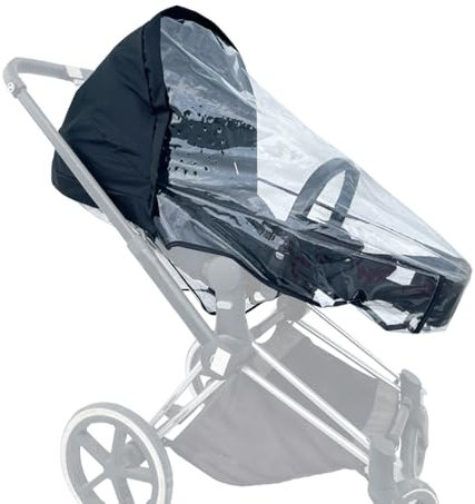 Colu Kid Baby Kinderwagen Regenschutz Kompatibel mit Cybex Priam & Mios & Balios Kinderwagen, Kinderwagen Zubehör Regenschutz, Transparenter EVA Wetterschutz mit großem Platz