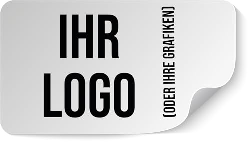 100 personalisierbare Mehrzweck-Aufkleber – Fügen Sie Ihr Logo oder Ihre Grafik ein. Wählbare Größe von 2 cm bis 20 cm. Ideal für Dekorationen, Etiketten, und kreative Projekte (Rechtek)