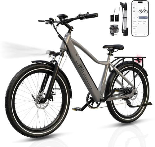 RCB G5 27,5 Adult E Bike, Mountain E-Bike, Motor 250W, Max Speed 25km/h, NFC/APP Start, Reichweite 80km, Geeignet für Männer und Frauen Commuter Riding