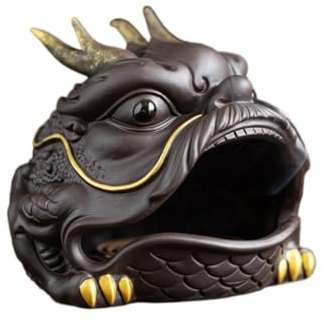 uotmui Bruciatore di Incenso Bruciatore di incenso for aromaterapia da Interno, rospo Dorato Fortunato, Ornamento di incenso da Tavolo Cinese Porta Bastoncini di Incenso(B)