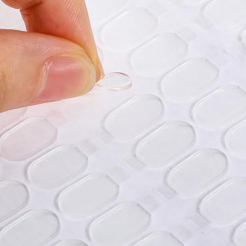 Ymapinc 300 Stück Klebepunkte Doppelseitig Extra Stark, Fotoecken Selbstklebend Transparent Klebepads für Aufkleben Fotos Postern Puppen Luftballons(15 x 8 mm)