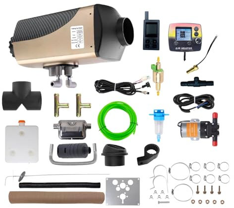 zhongqianji Standheizung Diesel 7kW 12V，Dieselheizung mit Wasser-Luft-Heizung,Heizung Diesel Mit Bidirektionale Fernbedienung, LCD Anzeige, für Wohnmobil Wassertankheizung, LKW Motorvorwärmung