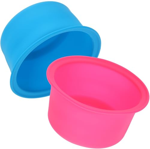 GOOHOCHY Wax Melting Bowls Easy to Clean Silicone Non-stick 2pcs Replacement Melt Containers for Wax Heater Pot Suitable for Salon and Home Use