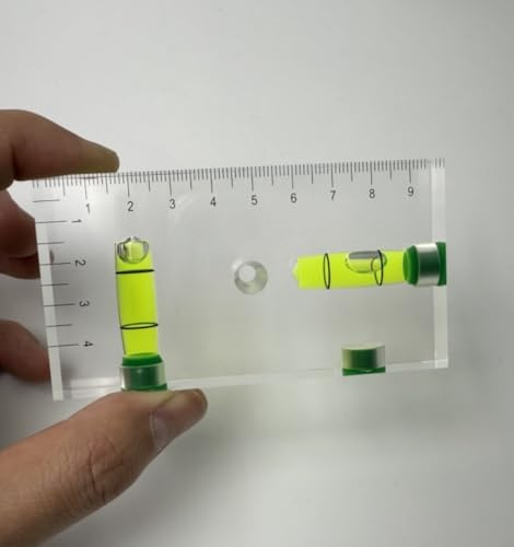 MoSundi Niveau à bulle de poche 95 x 40 x 15 mm avec base magnétique, double échelle 90/180, niveau à bulle transparent pour bricolage, camping-car, installation de meubles