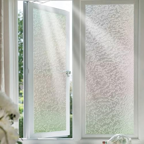 Shackcom Pellicola per Finestre con Protezione Visiva Autoadesiva 60x200cm Opaca Pellicola Protettiva per Finestre Pellicola per Finestre a Vetro Opaco Staticamente Aderente Anti-UV Decorativa con