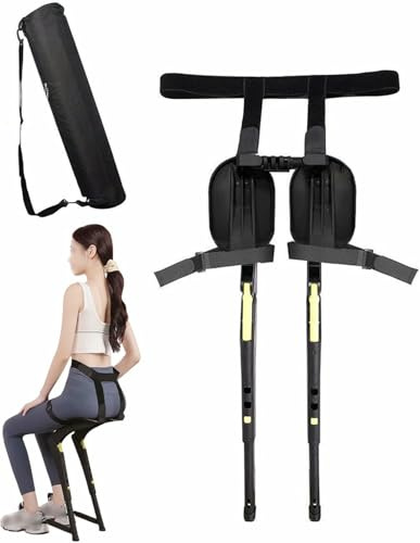 LASDERTV Wearable Invisible Chair - Adjustable Exoskeleton Seat Supports 100kg, Portable Leg Support for Fishing, Photography, Woodworking & Long Standings