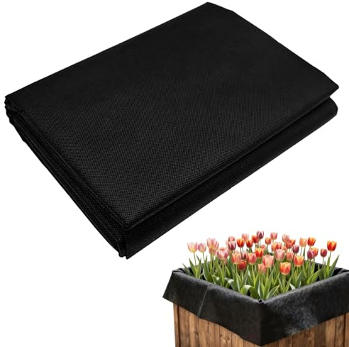 OVBOVA Tela de malla para jardín de 162x210 cm para maceta elevada y cultivo de vegetales – Sustrato transpirable como ayuda de drenaje y protección contra la salida de tierra para jardín y terraza