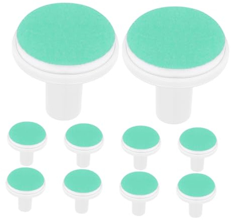 Amosfun Lot de 10 Embouts de Rechange Lime à Ongles pour Tout-petits, Tampons à Poncer Doux Verts Compatibles Électrique Bébé 12 Mois, Coussinets Sûrs et Compacts pour Soin des Ongles
