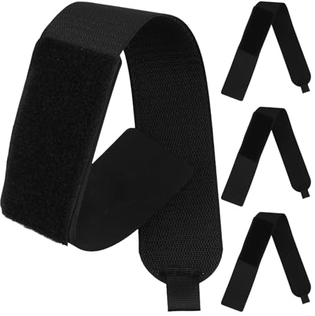 PRETYZOOM Correas de Esquí Ajustables de Nylon Negro 4 Unidades para Sujeción Segura, Transporte y Almacenamiento en Deportes de Invierno, Correas Anchas para Tablas y Botas de Snowboard