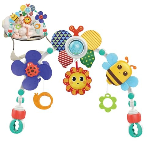 Stroller Arch Toy - Adjustable Arch Toy, Stroller Sensory Toys, Engaging Development Toys | Secure Clip On Design For Bouncers And Prams, On-the-Go Fun, 1*Pc
