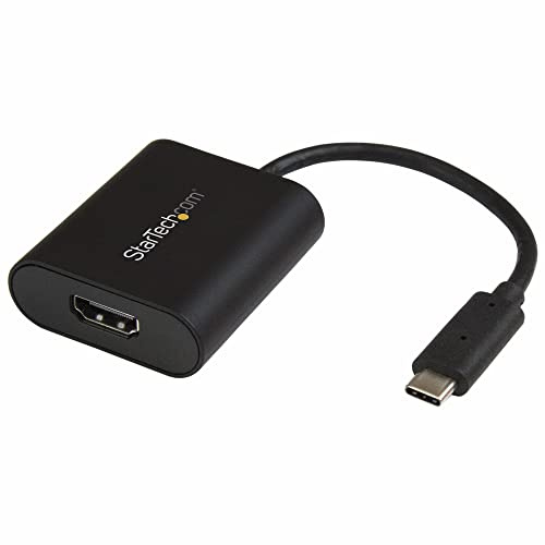StarTech Adaptador USB-C a 4K HDMI, 4K 60Hz, Interruptor de Presentación | Salida hasta 3840x2160p a 60Hz, Compatible con Windows y Mac, Conector USB-C reversible