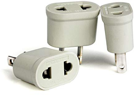 Ytian 3Pcs Reisestecker Adapter DE/EU Buchse auf US 2Pin Stecher Amerika Kanada Japan China Mexiko Thailand Taiwan Brasilien Philippinen usw. 2 Pin Reiseadapter (weiß)