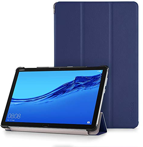 Simpeak Hülle Kompatibel für Huawei Mediapad M5 Lite 10 Zoll, Ultra Dünn mit Standfunktion Kompatibel mit Mediapad M5 Lite Schutzhülle Case - Blau