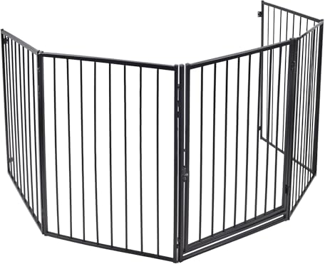 HENGMEI Barrière de protection pour cheminée - Pliable - Pour enfants