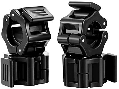 4 Pcs Barbell Clamps, 1 Inch Fast Release Barbell Collar Clips, Non-Slip Barbell Locking Plates Collar Clips for Workout Weightlifting, Powerlifting, Fitness Training Supplies (Diameter - 25mm)