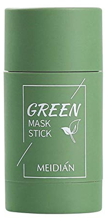 Grüner Tee Purifying Clay Stick Mask,Green Tea Stick Deep Cleansing Ölkontrolle Gesichtsmaske,Aubergine Anti-Akne Cleansing Solid Mask Mitesserentferner Fine Solid Mask Poren Schrumpfen,1 Stück Grün